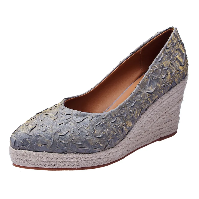 8cm Größe 34-42 Atmungsaktive  – Wedge Espadrille Women Bewertung und Preis