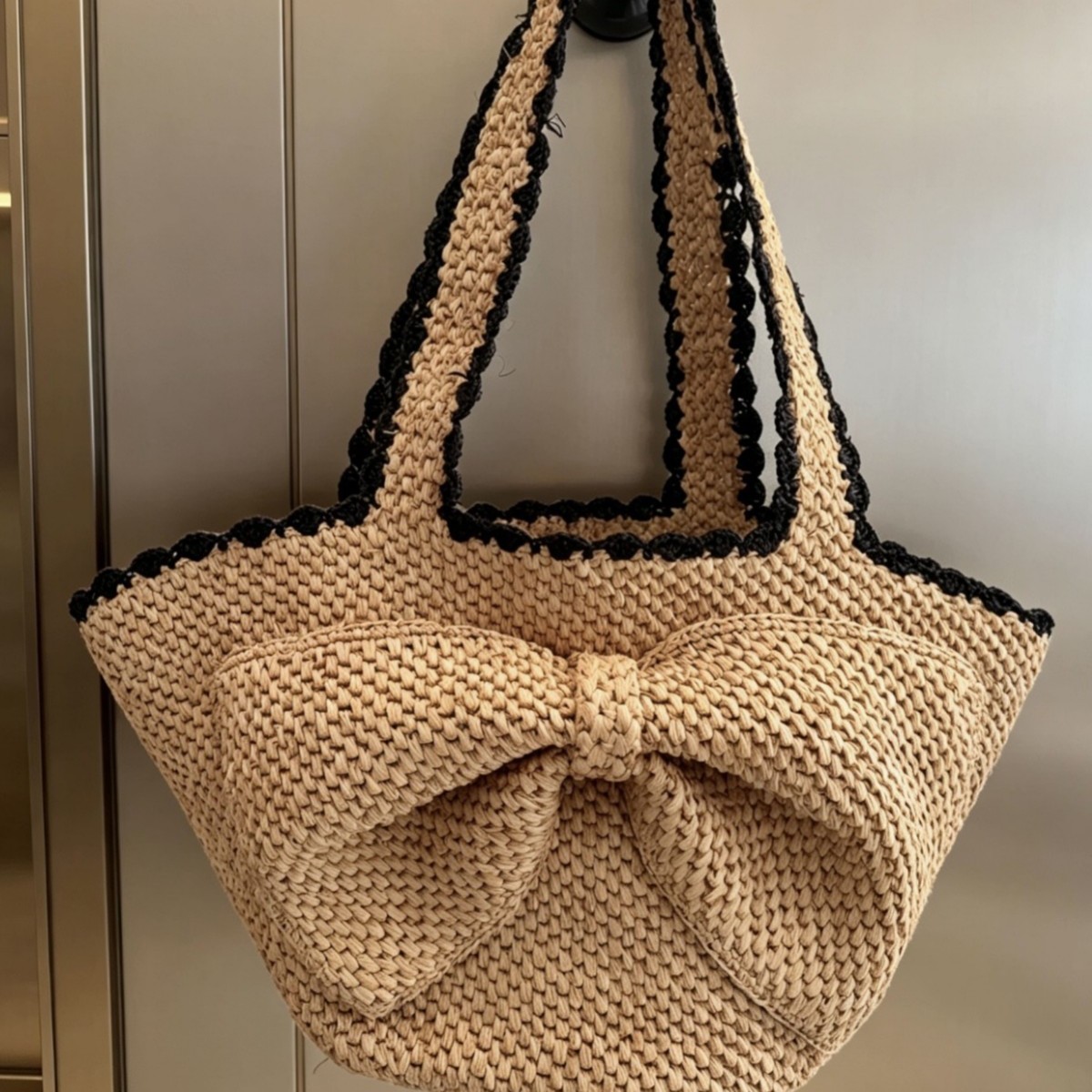 NEUE Raffia-Schleifen-Häkeltas – Crochet Bag Raffia Bewertung und Preis