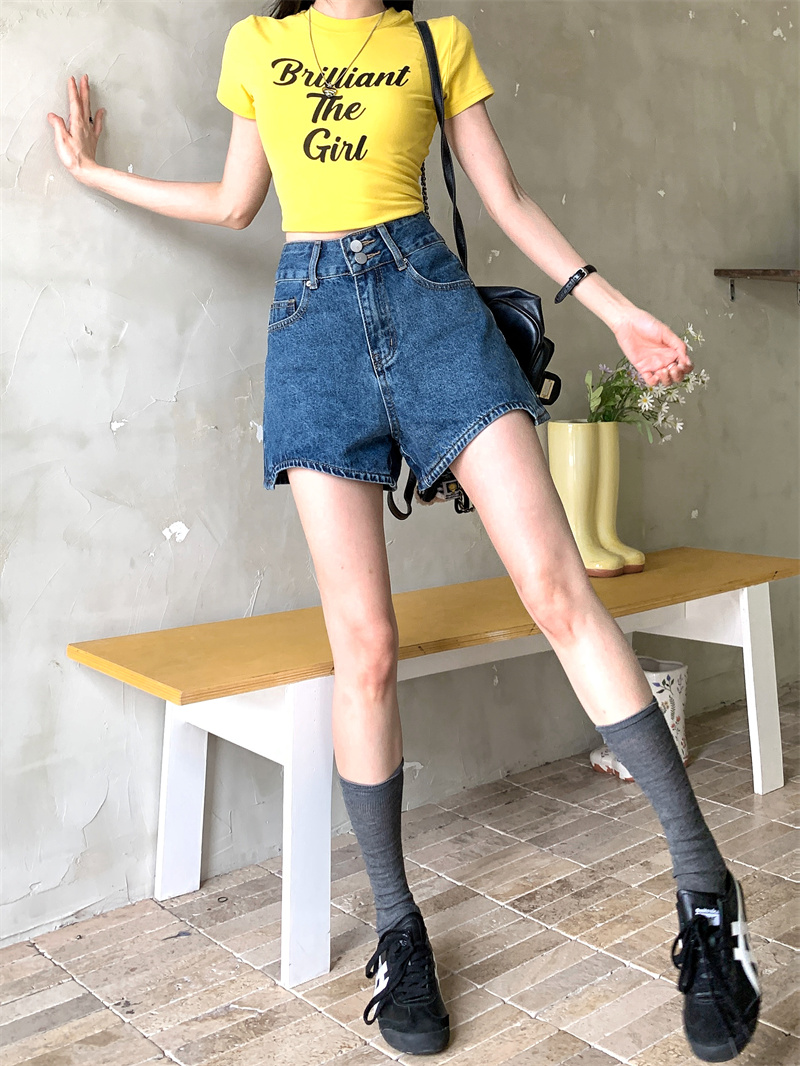 Blaue Jeansshorts für Damen, S – Shorts Denim Frayed Bewertung und Preis