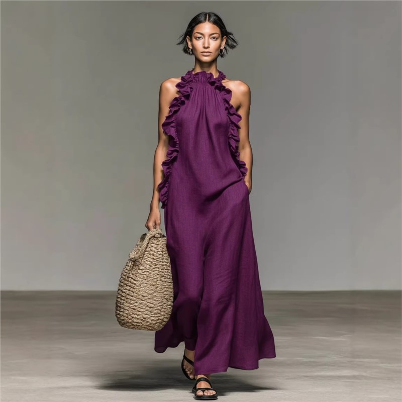 Maßanfertigung Damen Sexy Neck – Maxi Dress Halter Bewertung und Preis